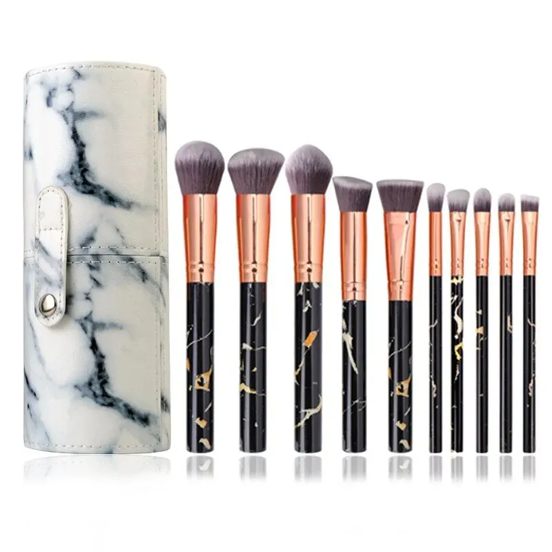 10pcs Set Makeup Brushes Tool Set Cosmetic Powder Eye Shadow Foundation Blush Blending Beauty Maquiagem Beauty Kit for Party