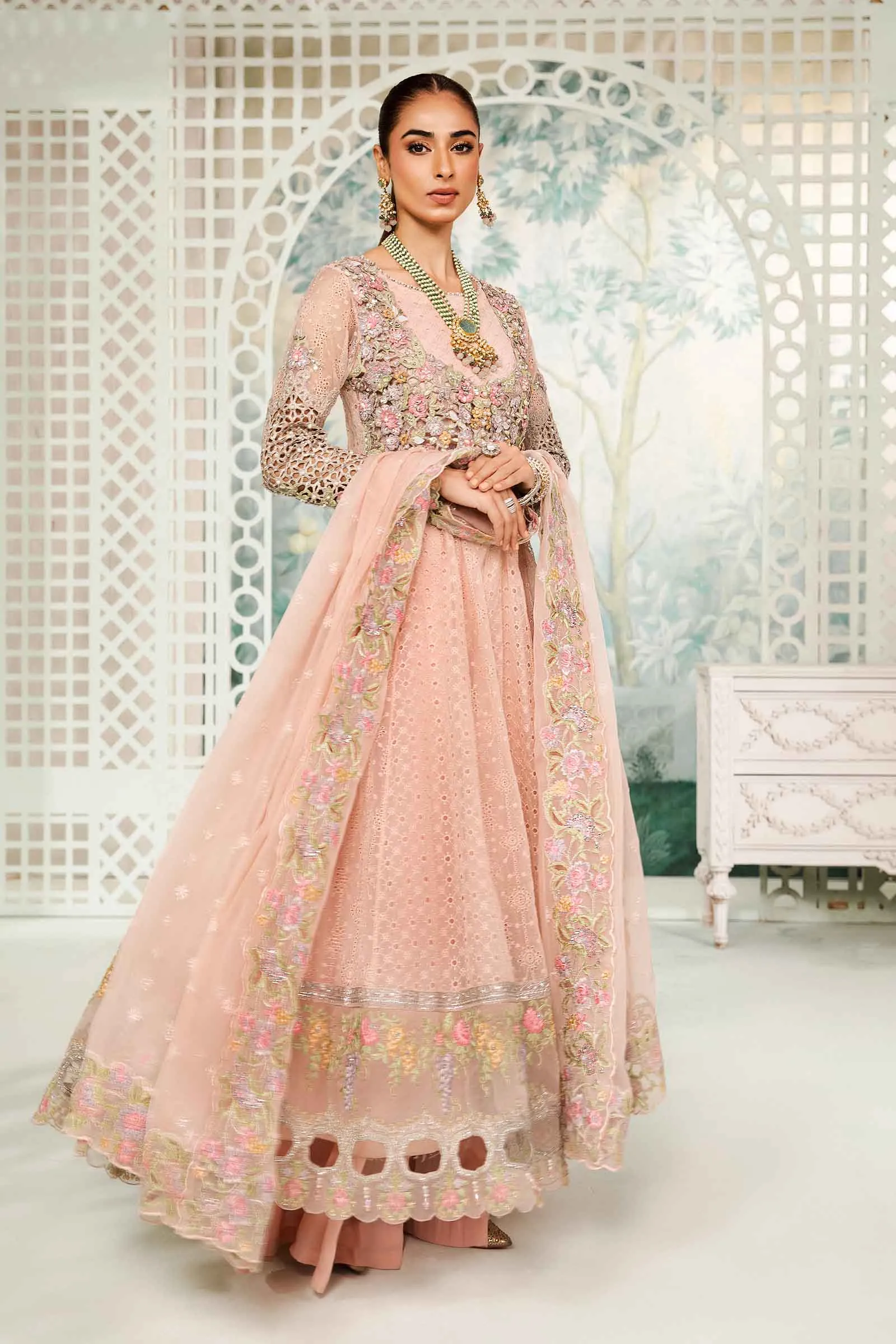 3 Piece Embroidered Organza Suit | SF-EA24-16