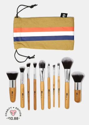 A : 10-Piece Bamboo Brush Set