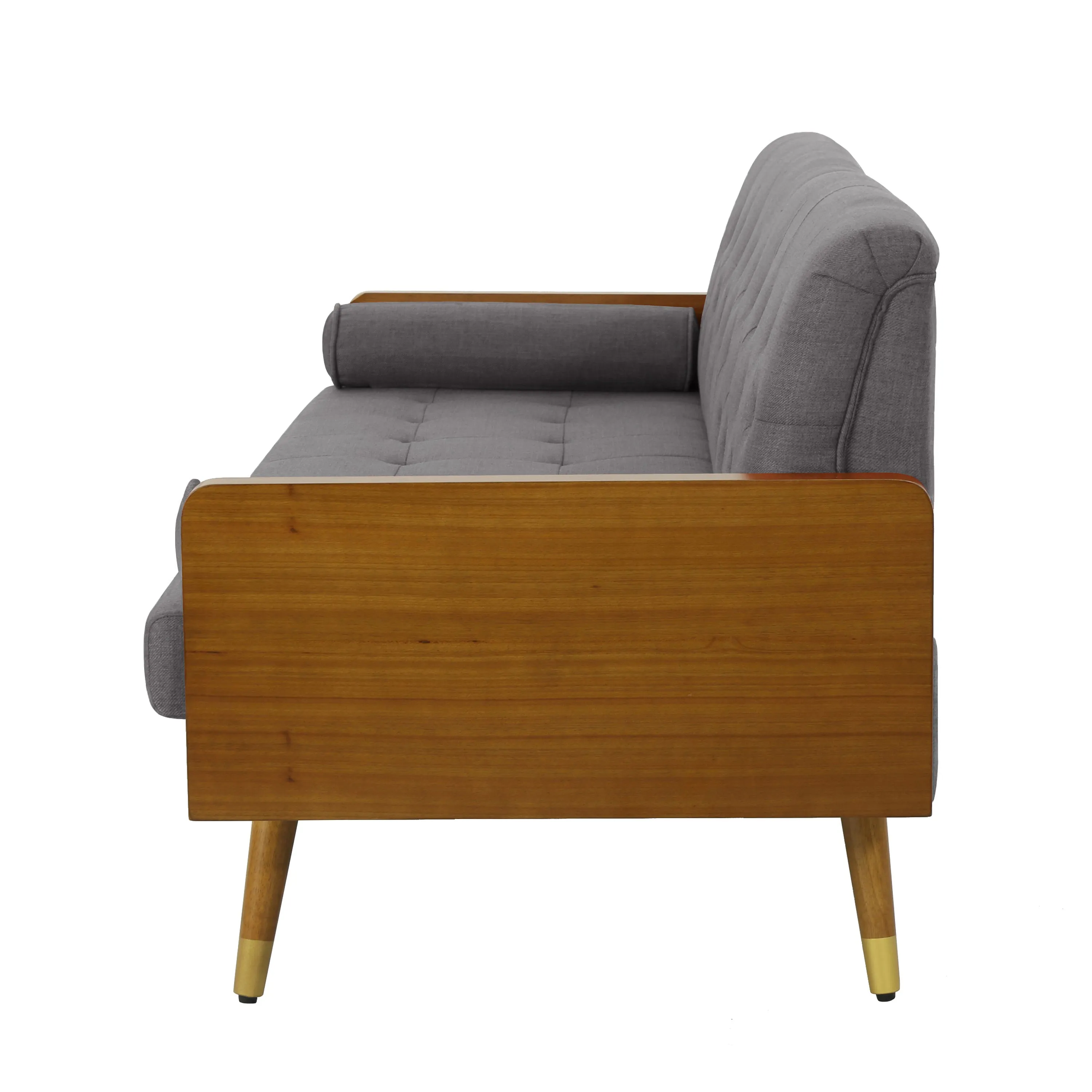 Aidan Mid Century Modern Tufted Fabric Sofa
