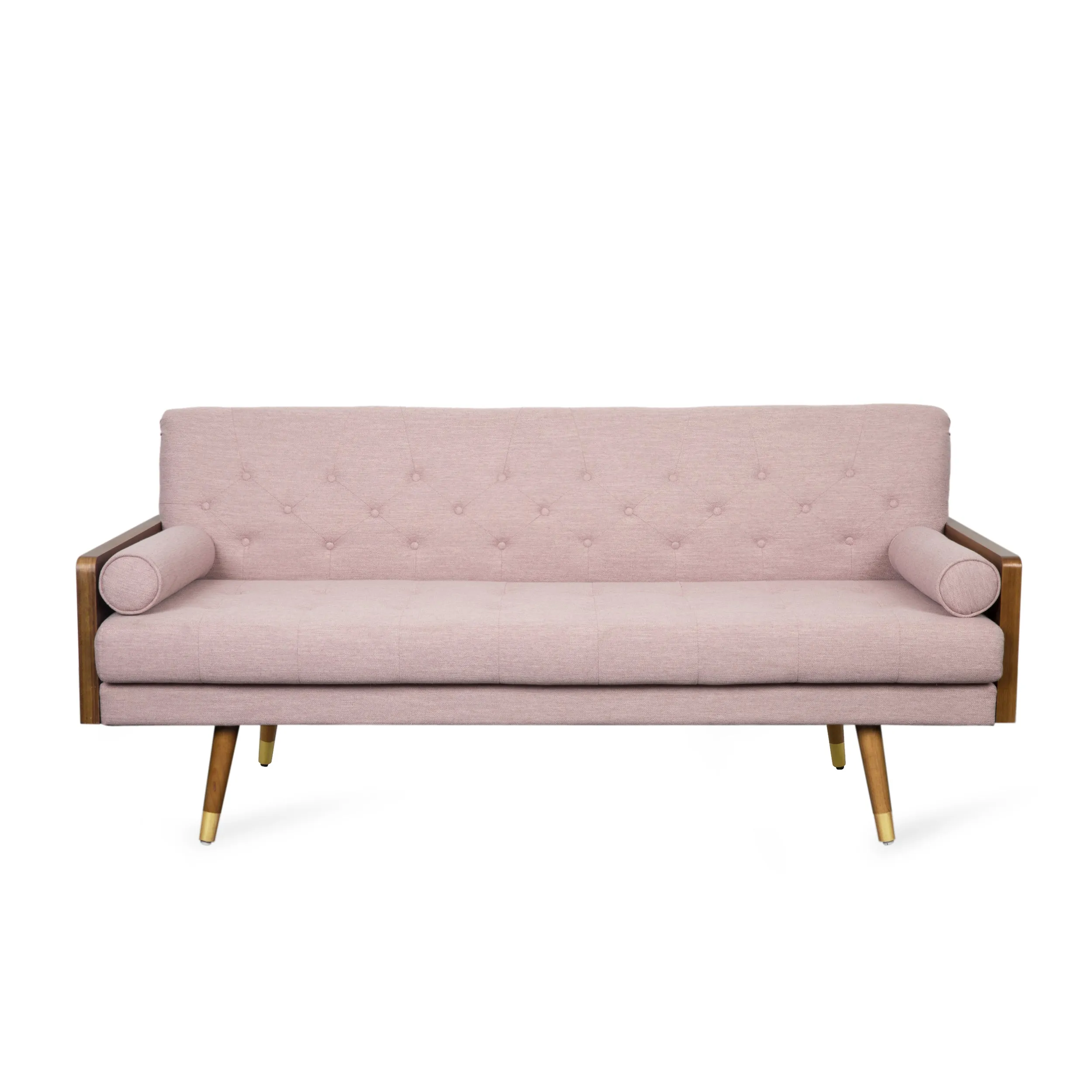 Aidan Mid Century Modern Tufted Fabric Sofa