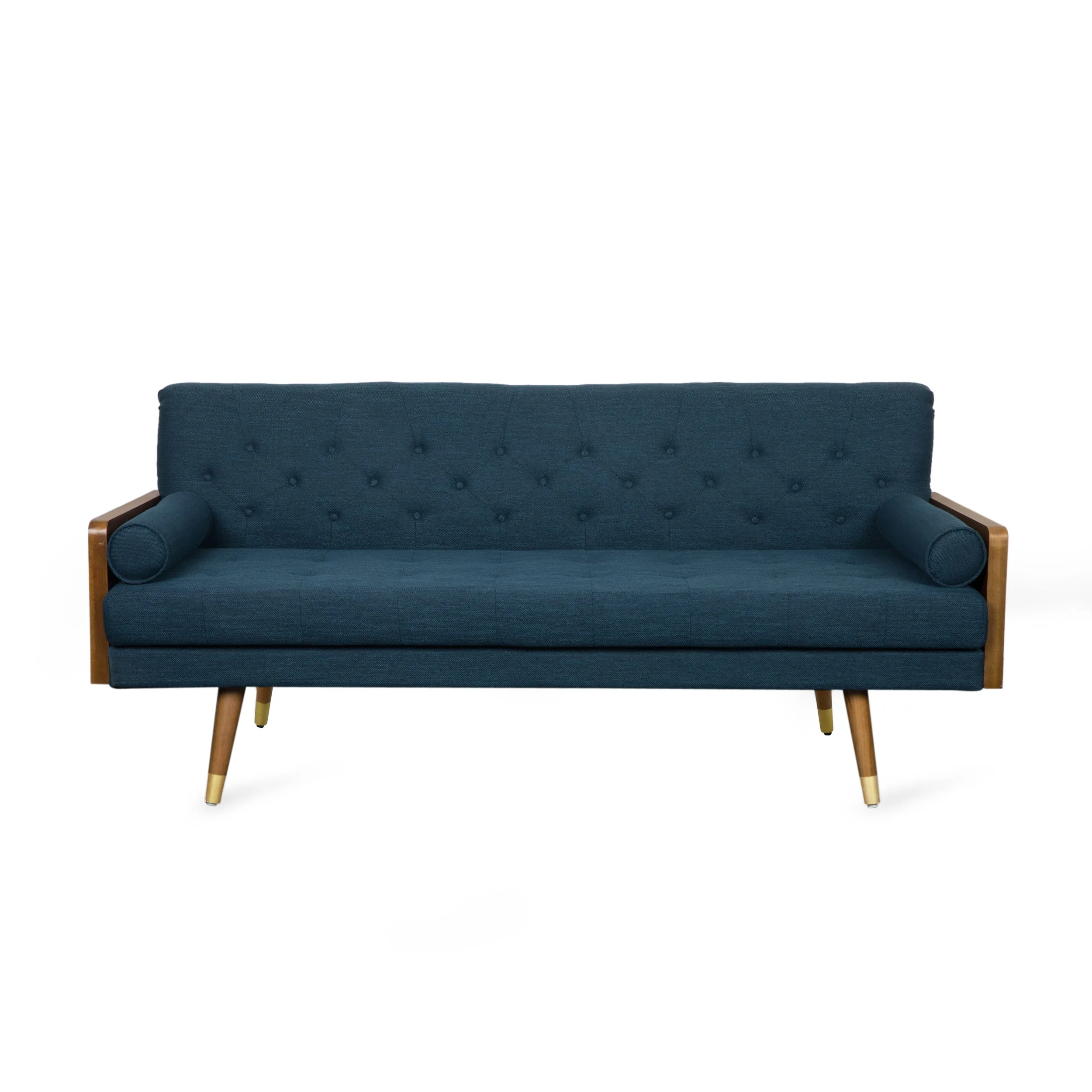 Aidan Mid Century Modern Tufted Fabric Sofa