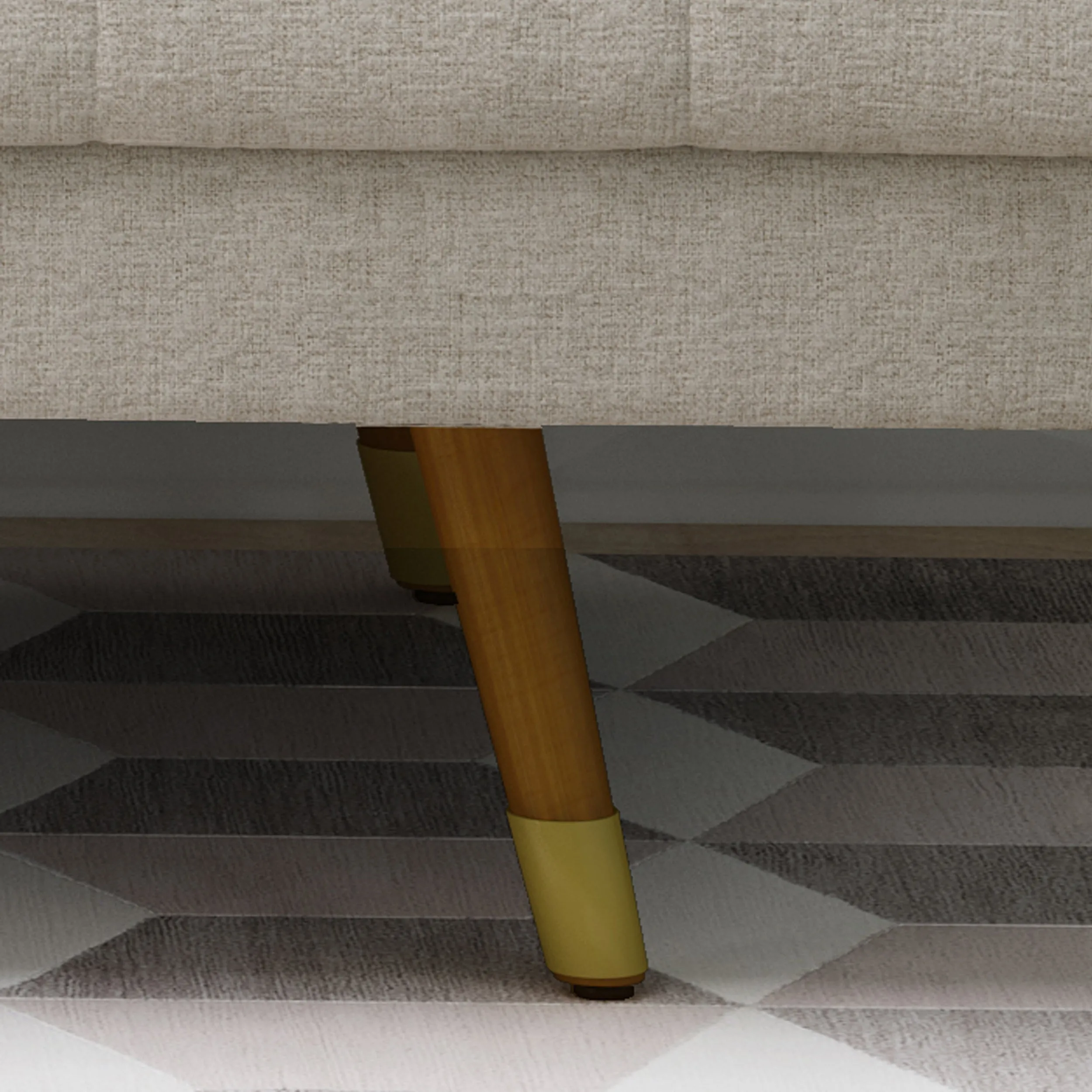 Aidan Mid Century Modern Tufted Fabric Sofa