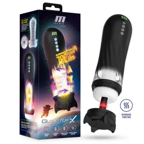 Blush M For Men | Quantum X – Vibrating, Thrusting & Twisting Automatic Male Masturbator With Internal Warming – Black