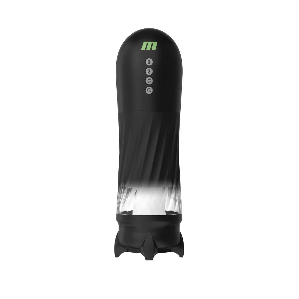 Blush M For Men | Quantum X – Vibrating, Thrusting & Twisting Automatic Male Masturbator With Internal Warming – Black