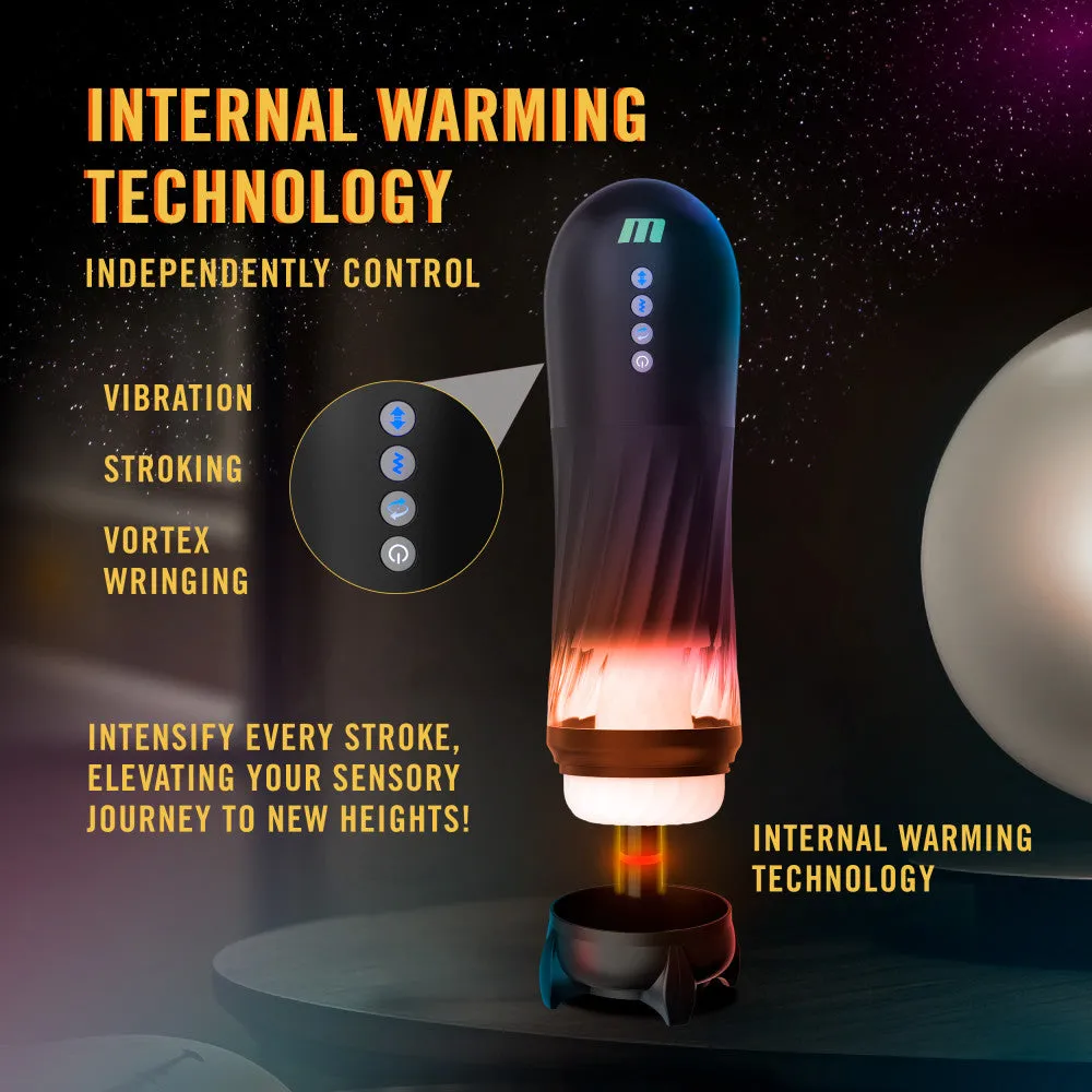 Blush M For Men | Quantum X – Vibrating, Thrusting & Twisting Automatic Male Masturbator With Internal Warming – Black