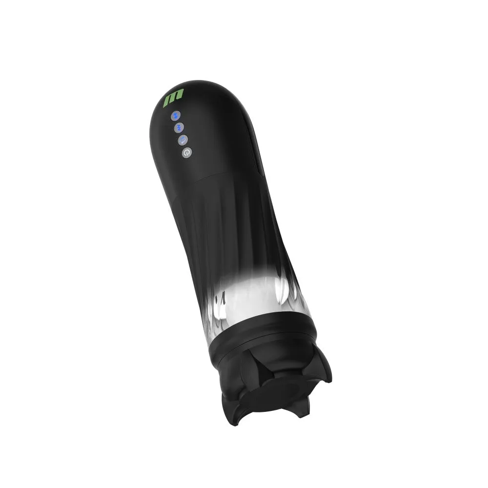 Blush M For Men | Quantum X – Vibrating, Thrusting & Twisting Automatic Male Masturbator With Internal Warming – Black