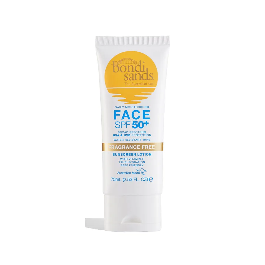 Bondi Sands Sunscreen Lotion for Face Fragrance Free SPF 50  75ml