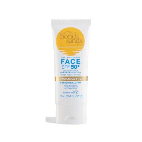 Bondi Sands Sunscreen Lotion for Face Fragrance Free SPF 50  75ml