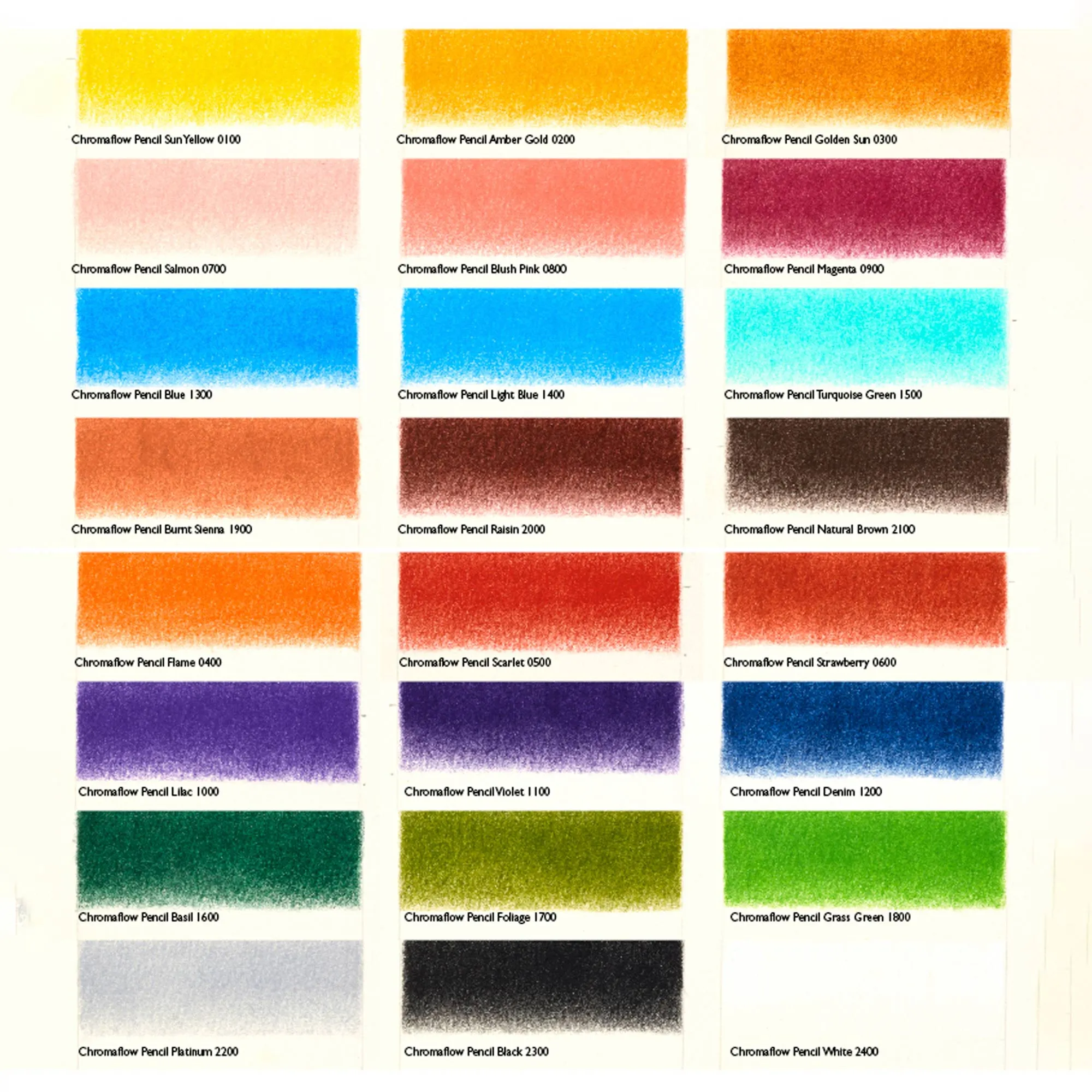 Derwent Chromaflow Pencils - Set of 24 - FREE Set of 2 Blender Pens