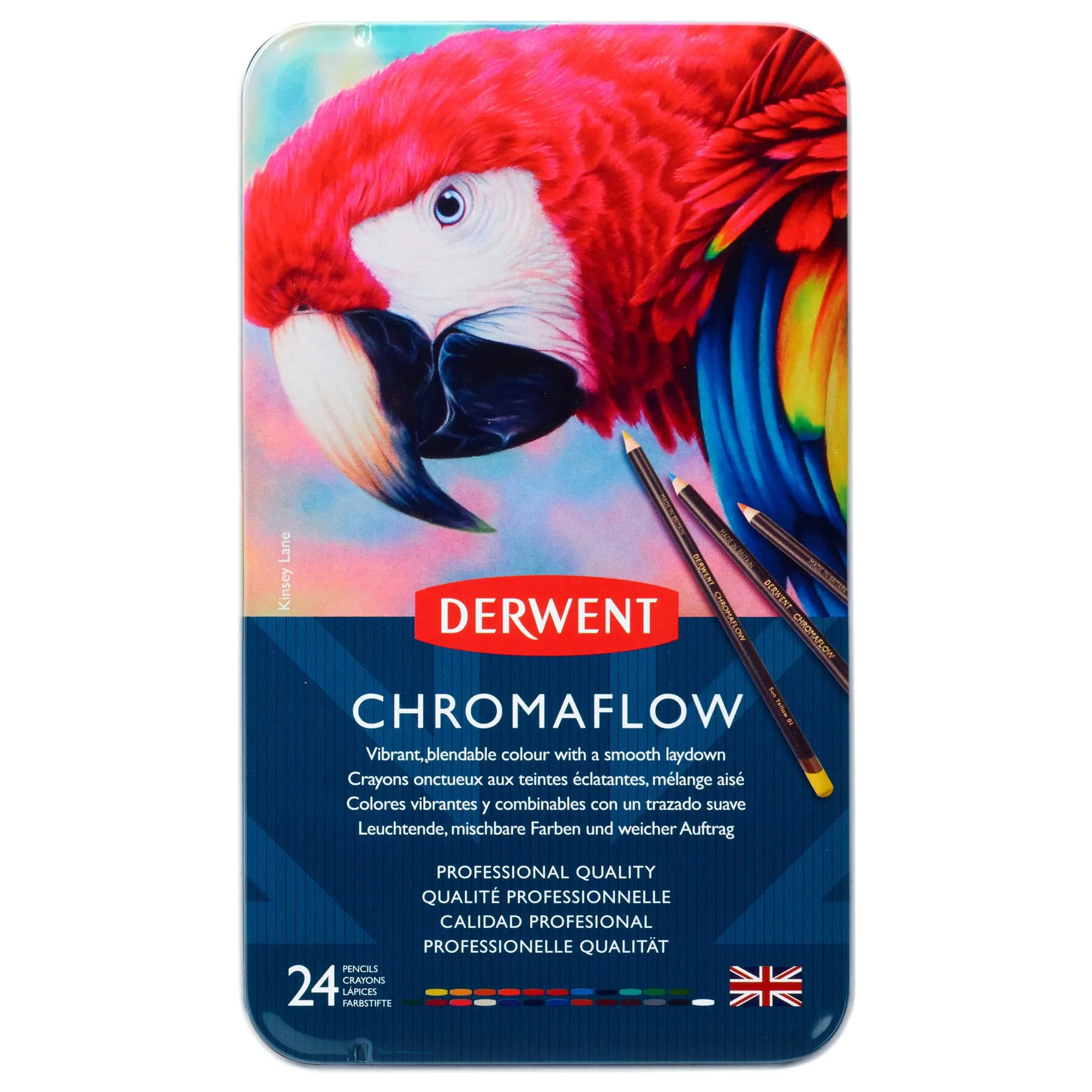 Derwent Chromaflow Pencils - Set of 24 - FREE Set of 2 Blender Pens