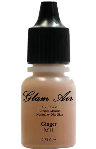 Glam Air Airbrush Makeup Foundation Water Based Matte M11 Ginger (Ideal for Normal to Oily Skin) 0.25oz