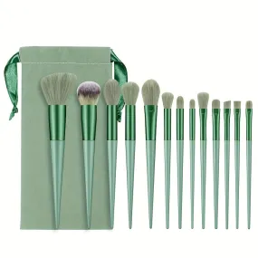 Green Makeup Brush set