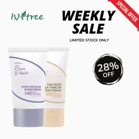 ISNTREE Sunscream Onion Newpair, Yam Root Milk Tone Set