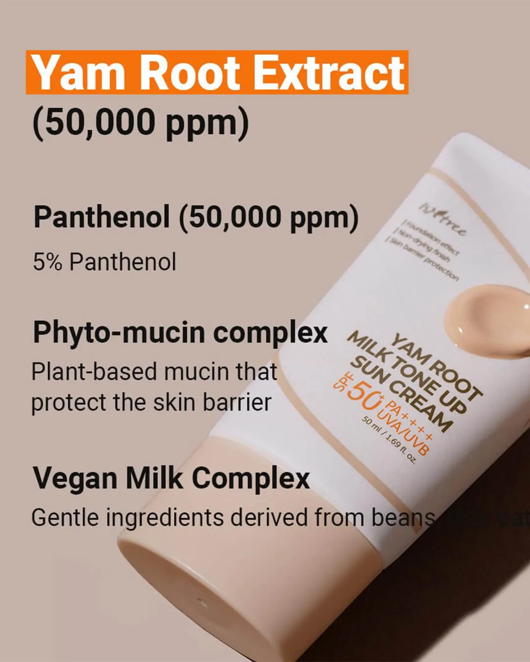 Isntree Yam Root Milk Tone Up Sun Cream