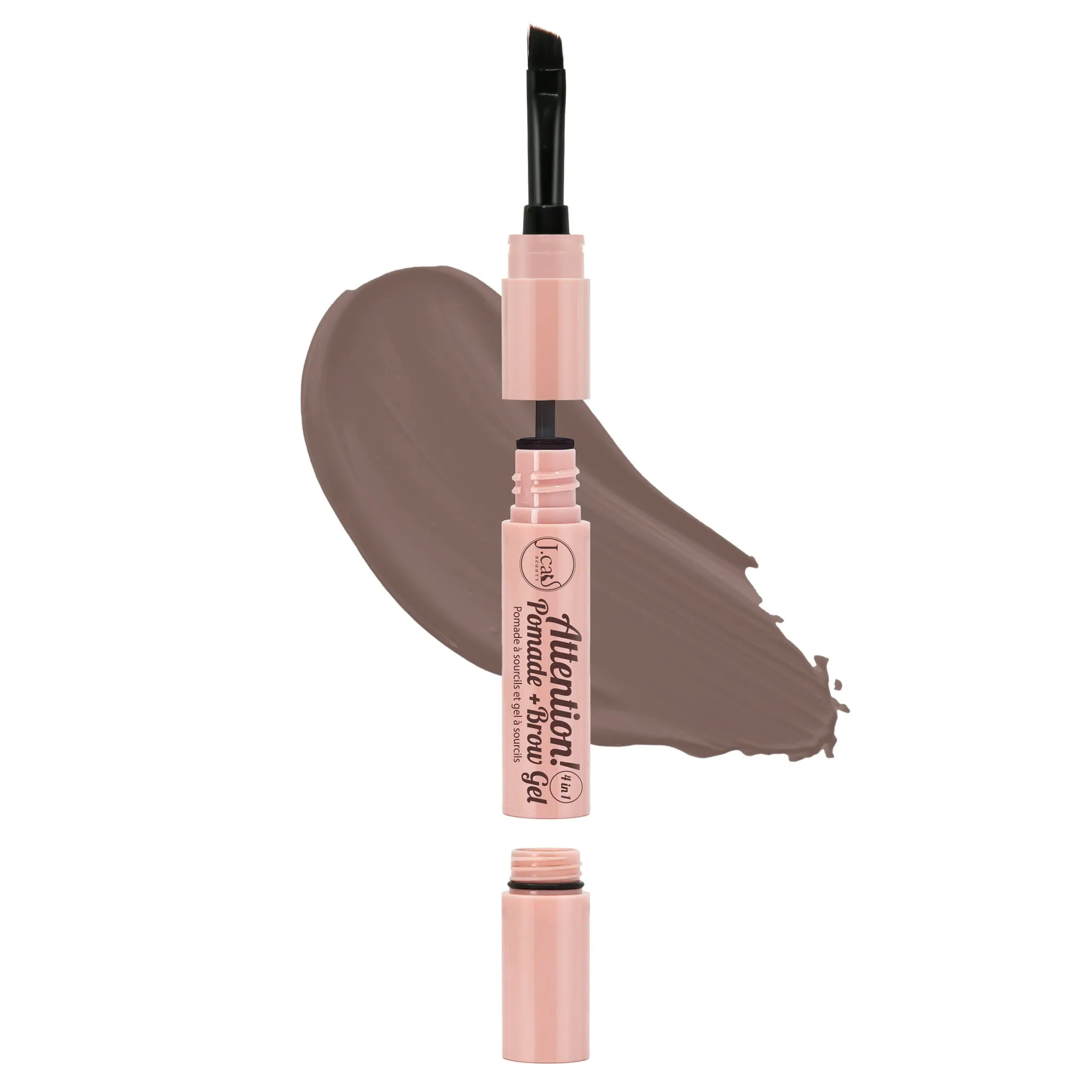 J.Cat Beauty Attention! 4 In 1 - Pomade   Brow Gel Soft Brown - Wholesale 6 Units (PBG101)