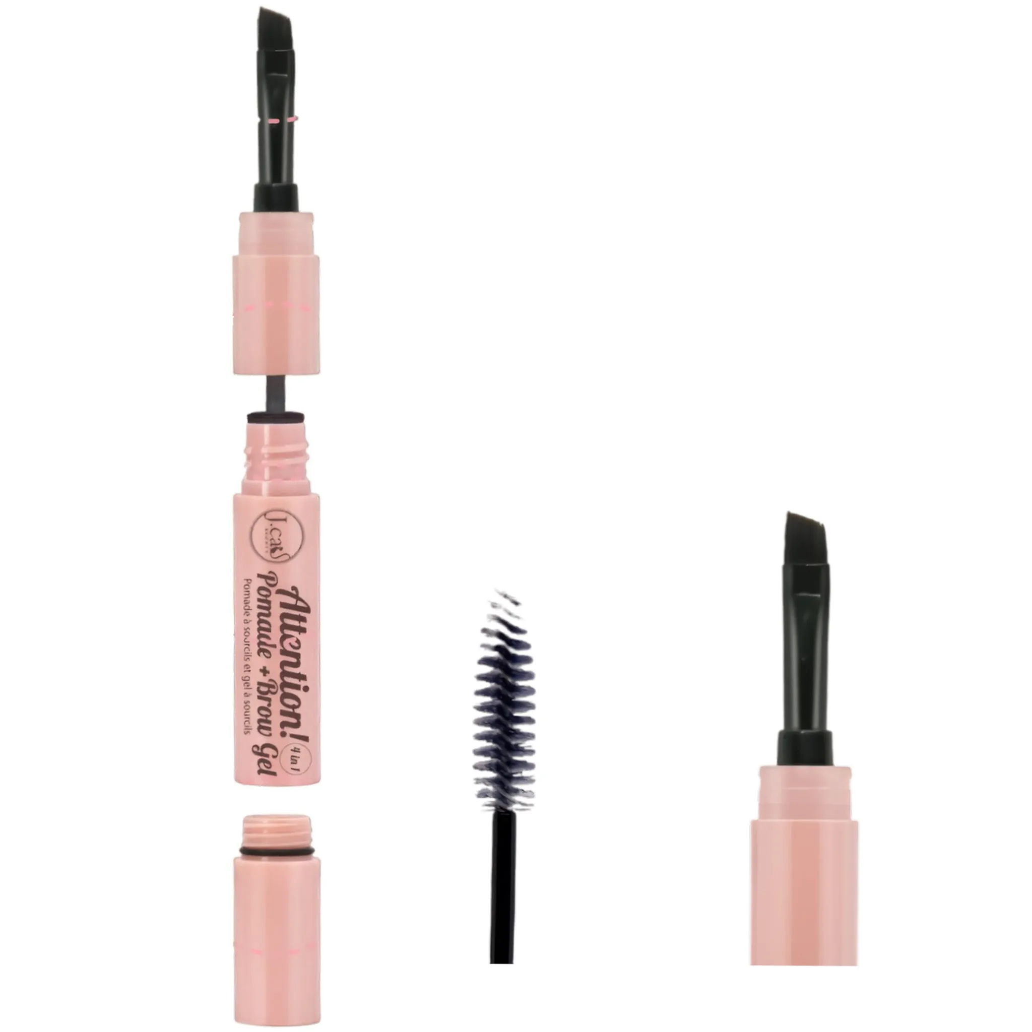 J.Cat Beauty Attention! 4 In 1 - Pomade   Brow Gel Soft Brown - Wholesale 6 Units (PBG101)