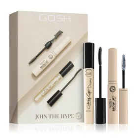 Join The Hype! zestaw Catchy Eyes Drama Mascara tusz do rzęs 10ml   Brow Lift Laminating Gel żel do laminacji brwi 6ml