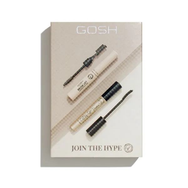 Join The Hype! zestaw Catchy Eyes Drama Mascara tusz do rzęs 10ml   Brow Lift Laminating Gel żel do laminacji brwi 6ml