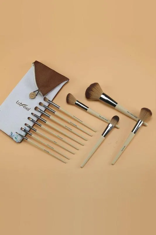 Lafeel Face And Eye Brush Set With Bag