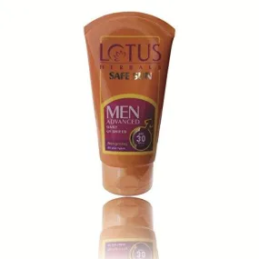 Lotus Herbals Safe Sun Men Advanced Daily UV Shield SPF 30 PA    Non-Greasy All Skin Types (100g)