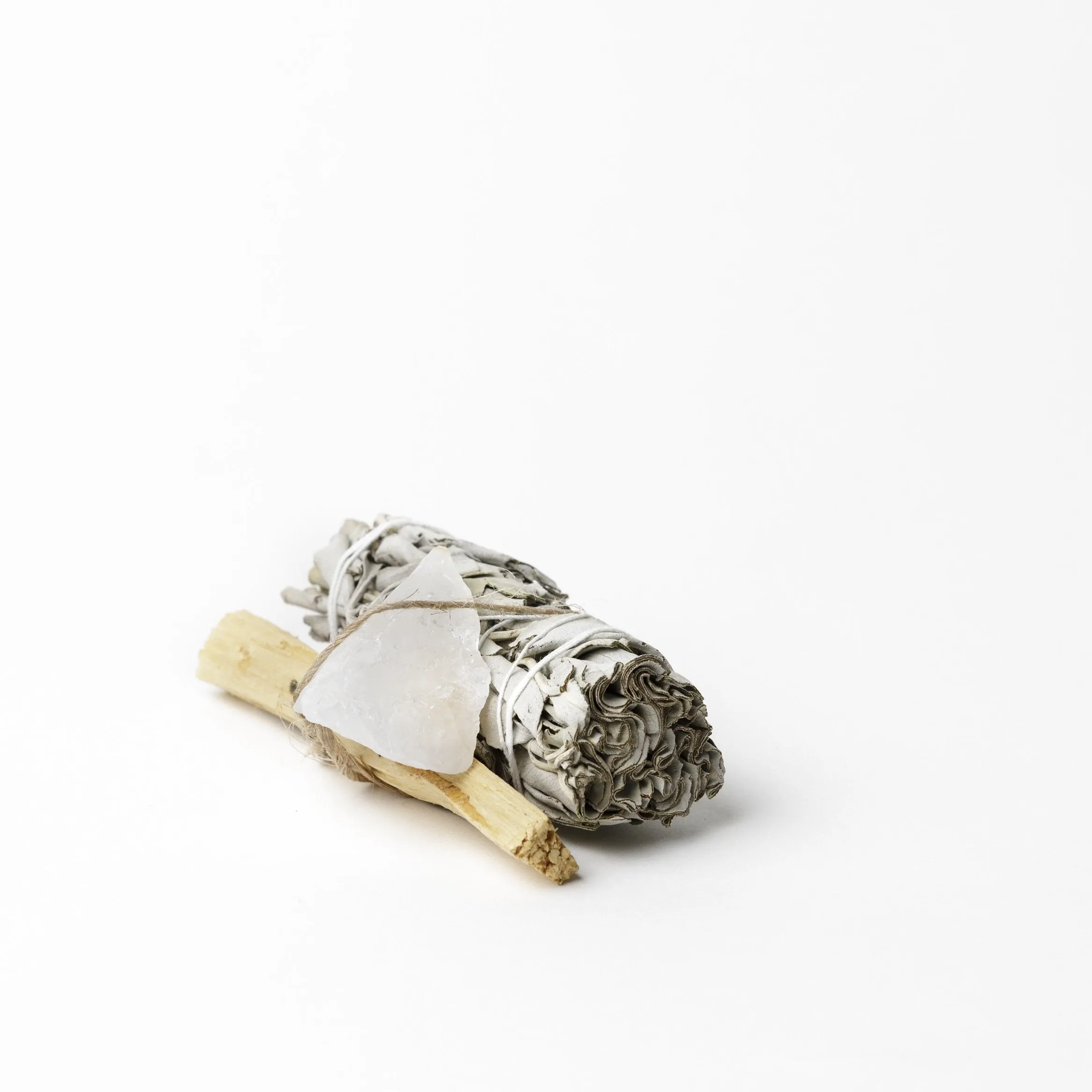 Mini White Sage Smudge Kit | Clear Quartz