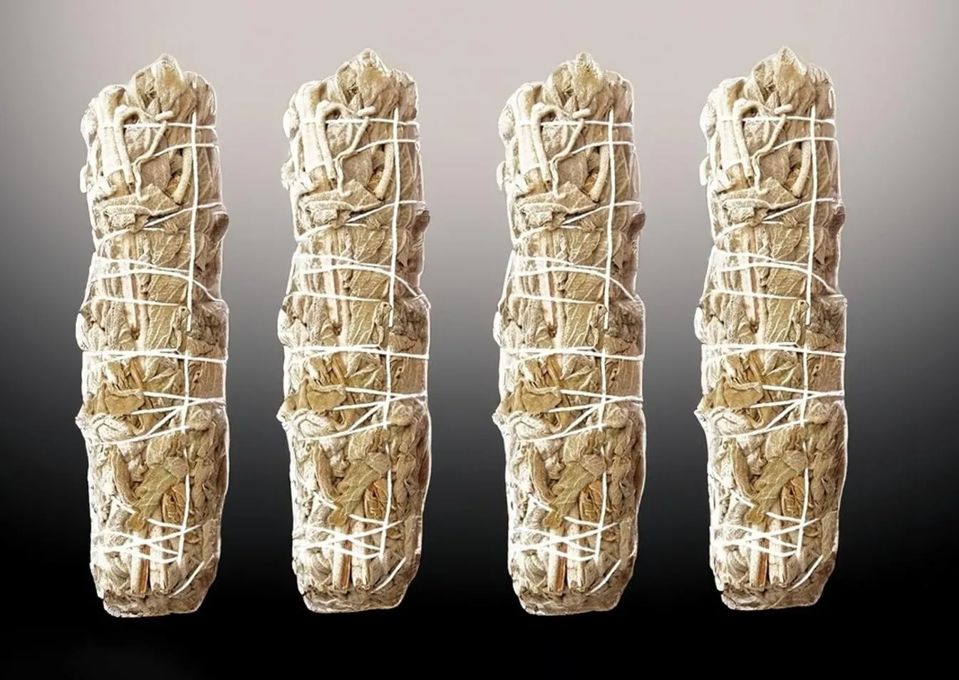 Natraj Creations Indian White Sage 4 Bundle Smudging sage Sticks for Cleansing Home Smudge Rituals (6 Inches, 25-30 Grams Each) Incense Sticks for Removing Negativity,Spiritual Healing,Improves Sleep