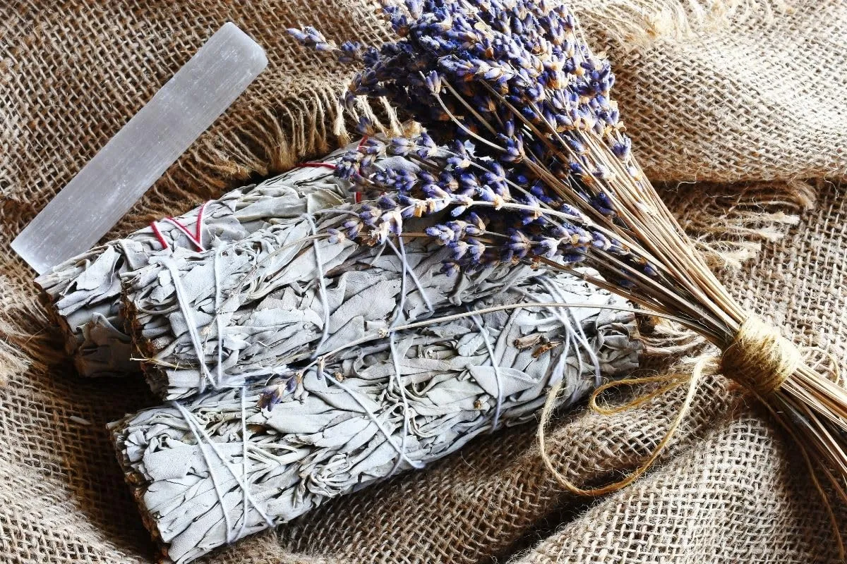 Natraj Creations Indian White Sage 4 Bundle Smudging sage Sticks for Cleansing Home Smudge Rituals (6 Inches, 25-30 Grams Each) Incense Sticks for Removing Negativity,Spiritual Healing,Improves Sleep