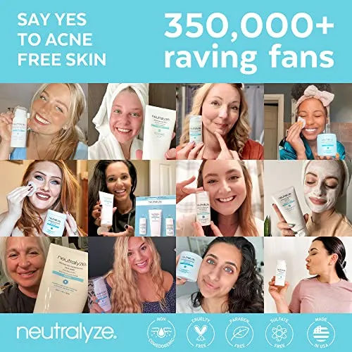 Neutralyze Intensive Night Cream for Face - Medical Grade Bakuchiol, Vitamin C & 2% Salicylic Acid Moisturizer Lotion - Maximum Strength Anti Aging & Anti Acne Moisturizer Cream for Women (90  Day)