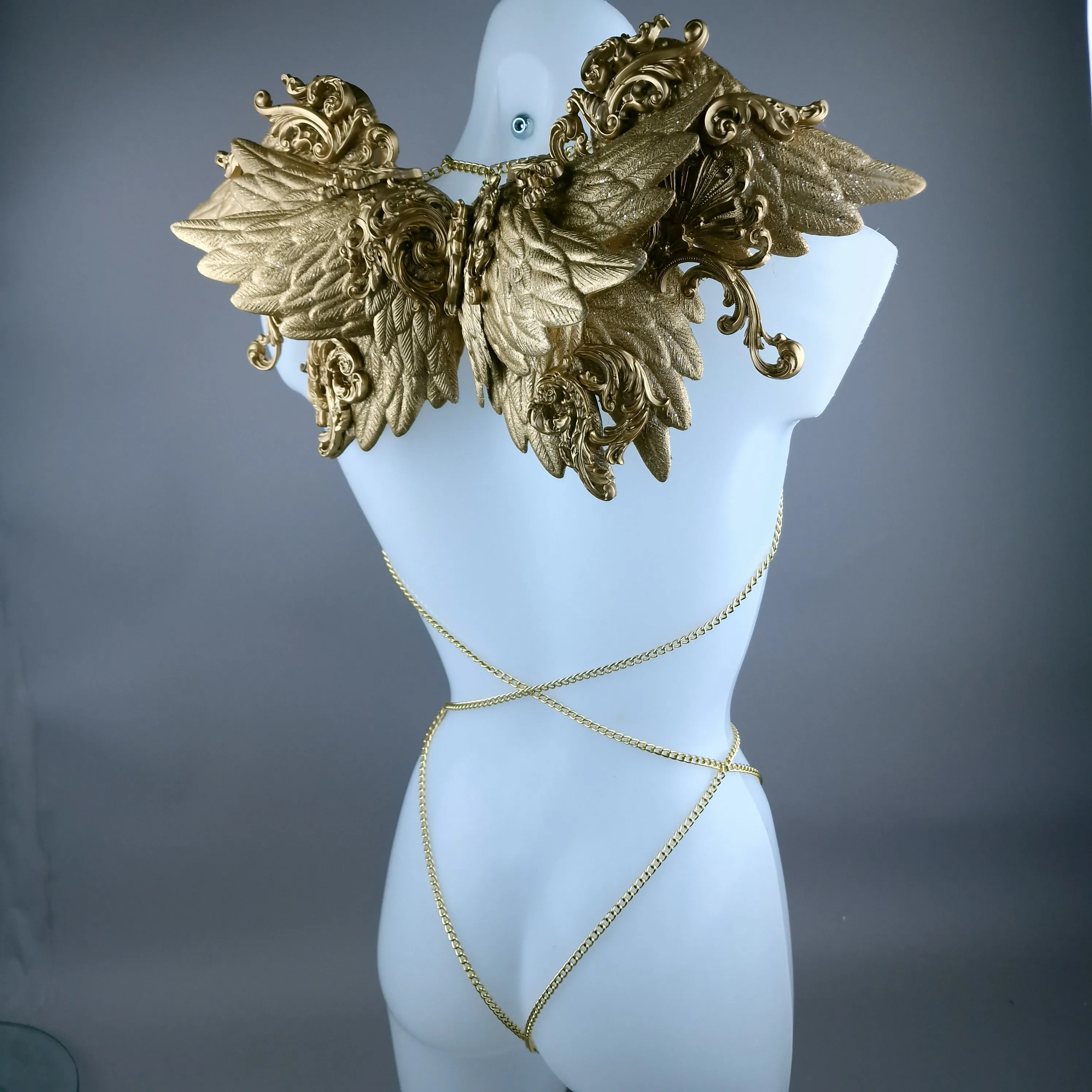 "Host" Gold Filigree Wings Body Jewellery