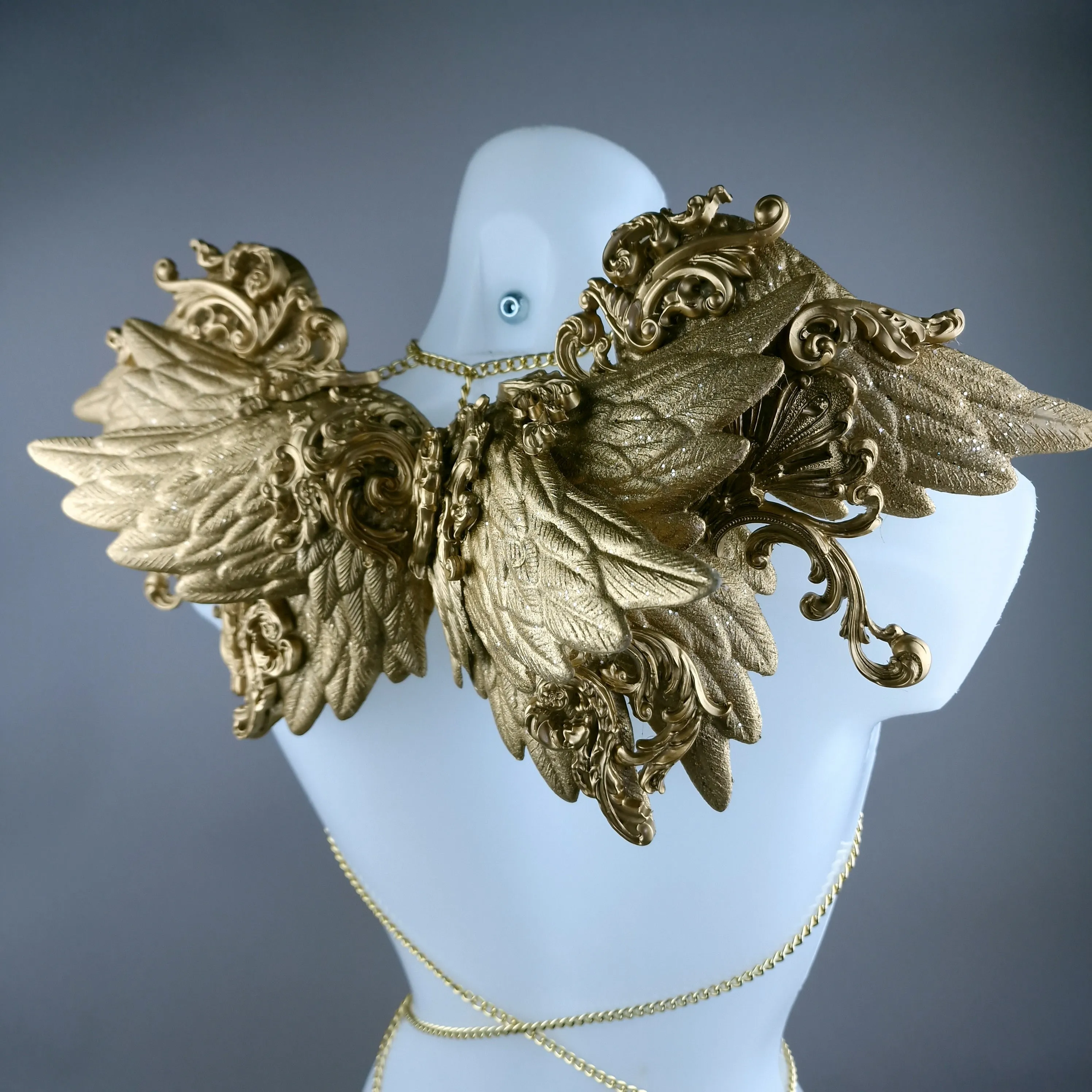 "Host" Gold Filigree Wings Body Jewellery