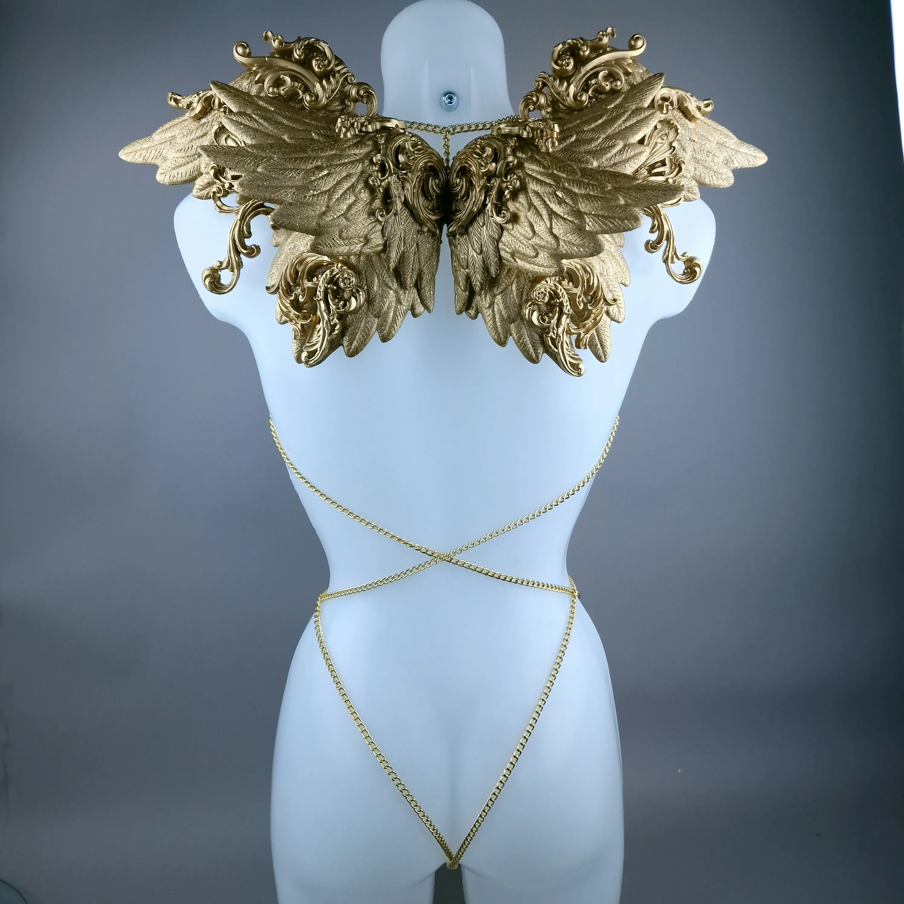 "Host" Gold Filigree Wings Body Jewellery