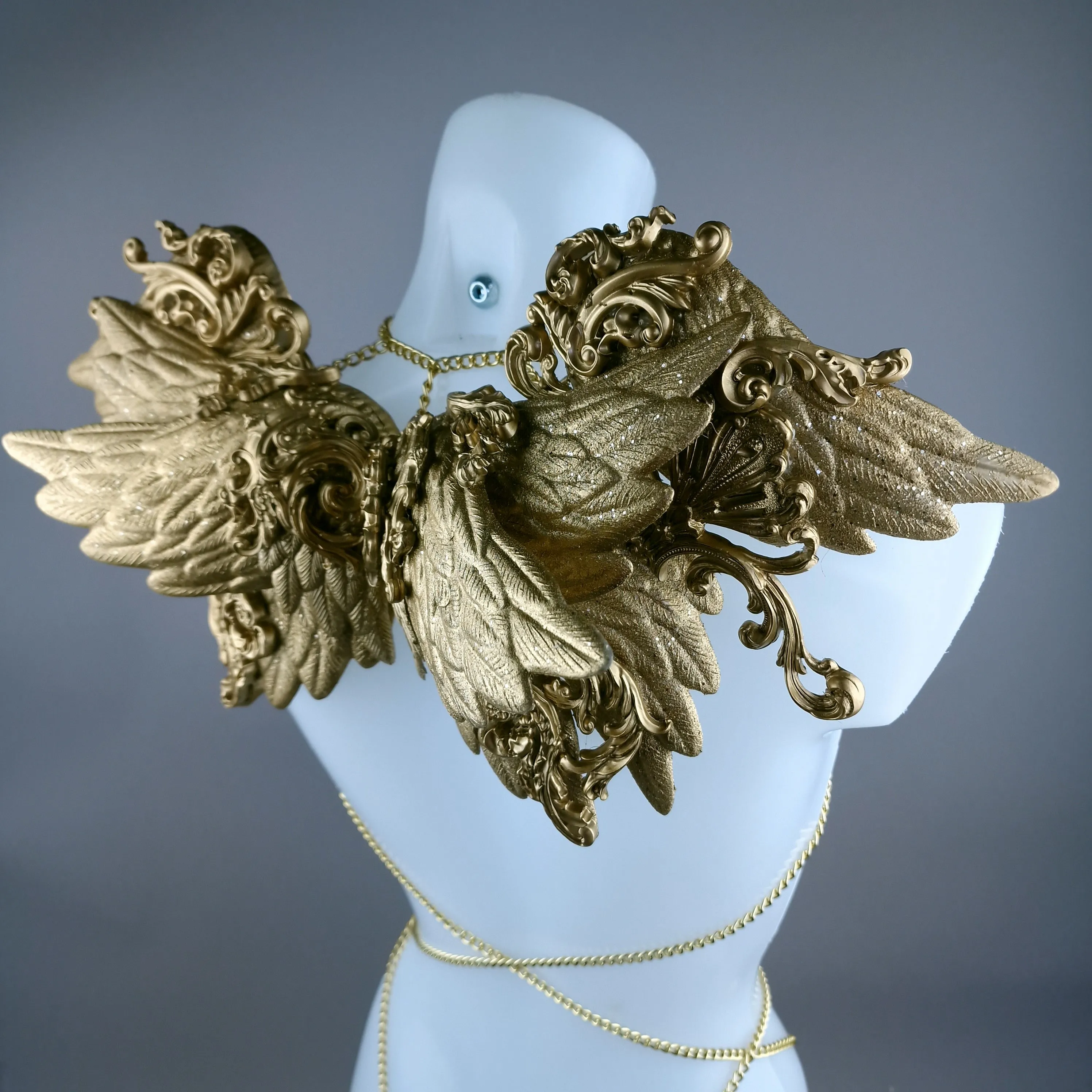 "Host" Gold Filigree Wings Body Jewellery