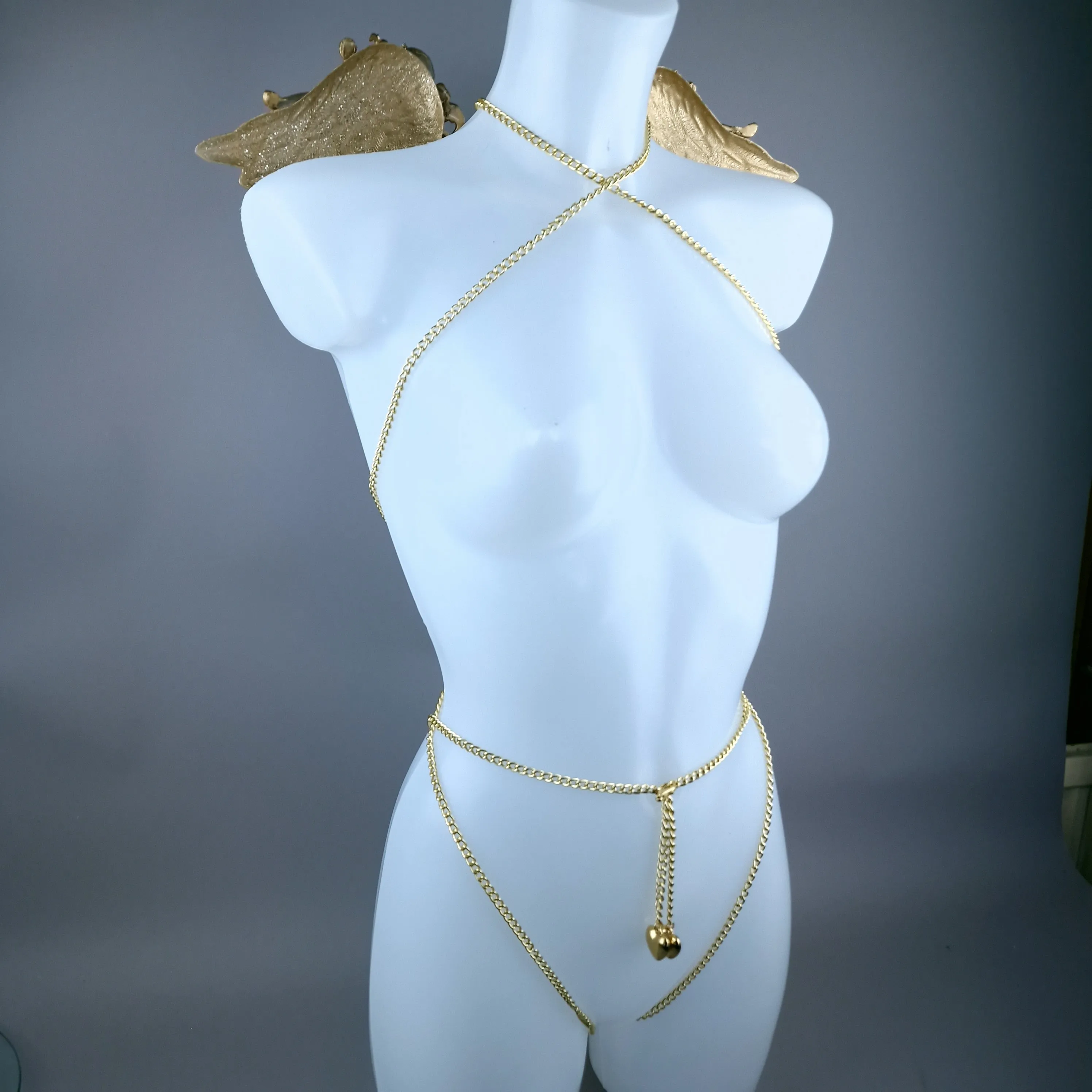 "Host" Gold Filigree Wings Body Jewellery