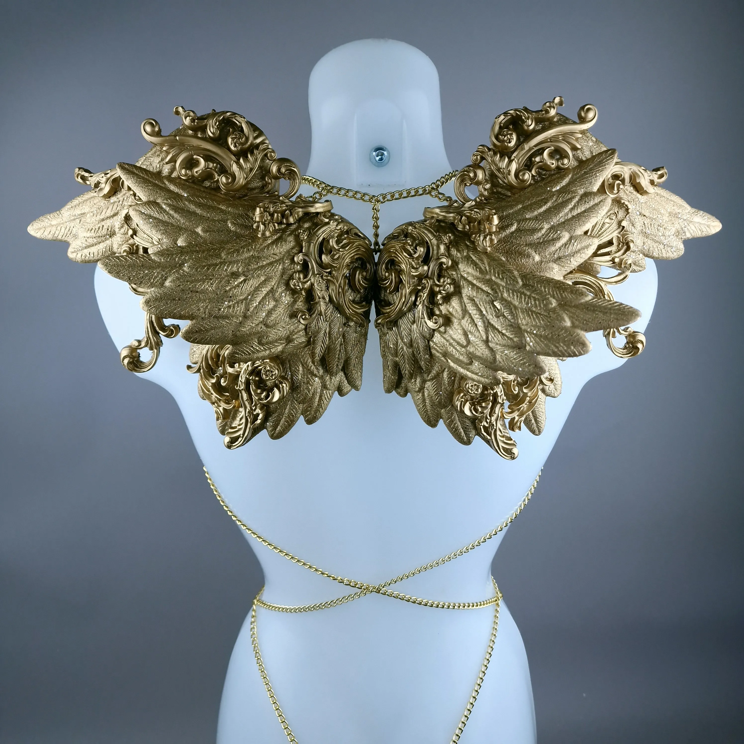 "Host" Gold Filigree Wings Body Jewellery
