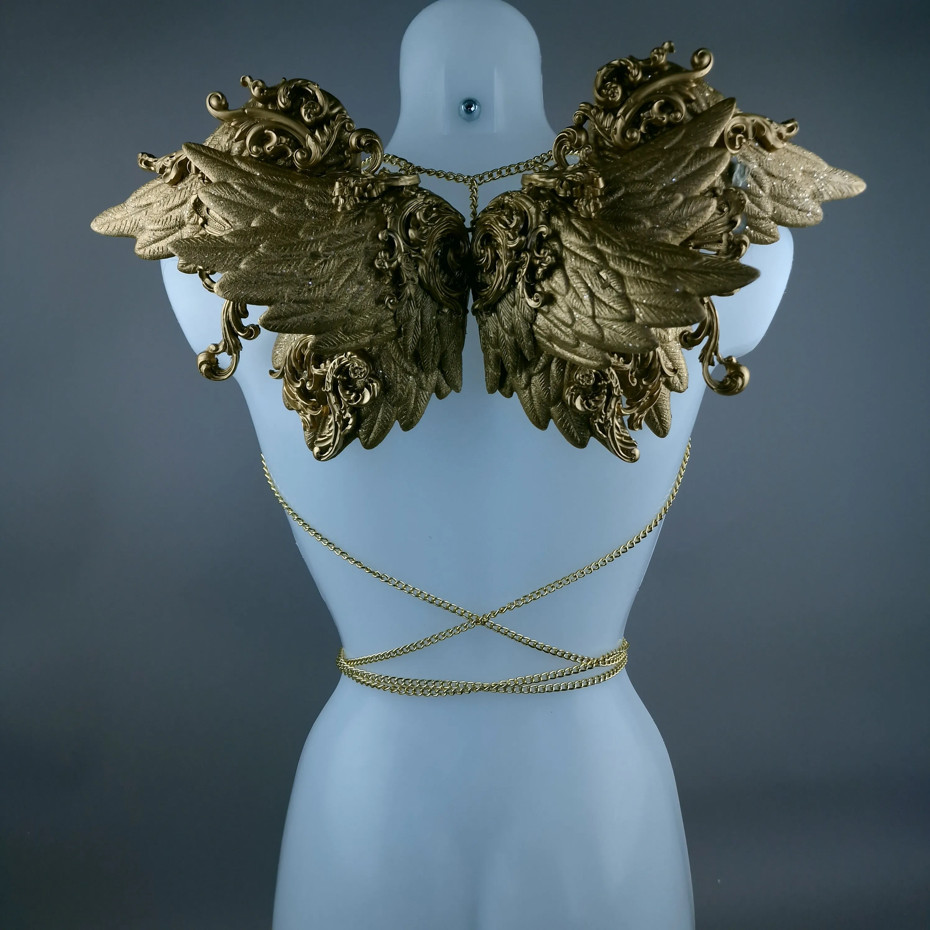 "Host" Gold Filigree Wings Body Jewellery