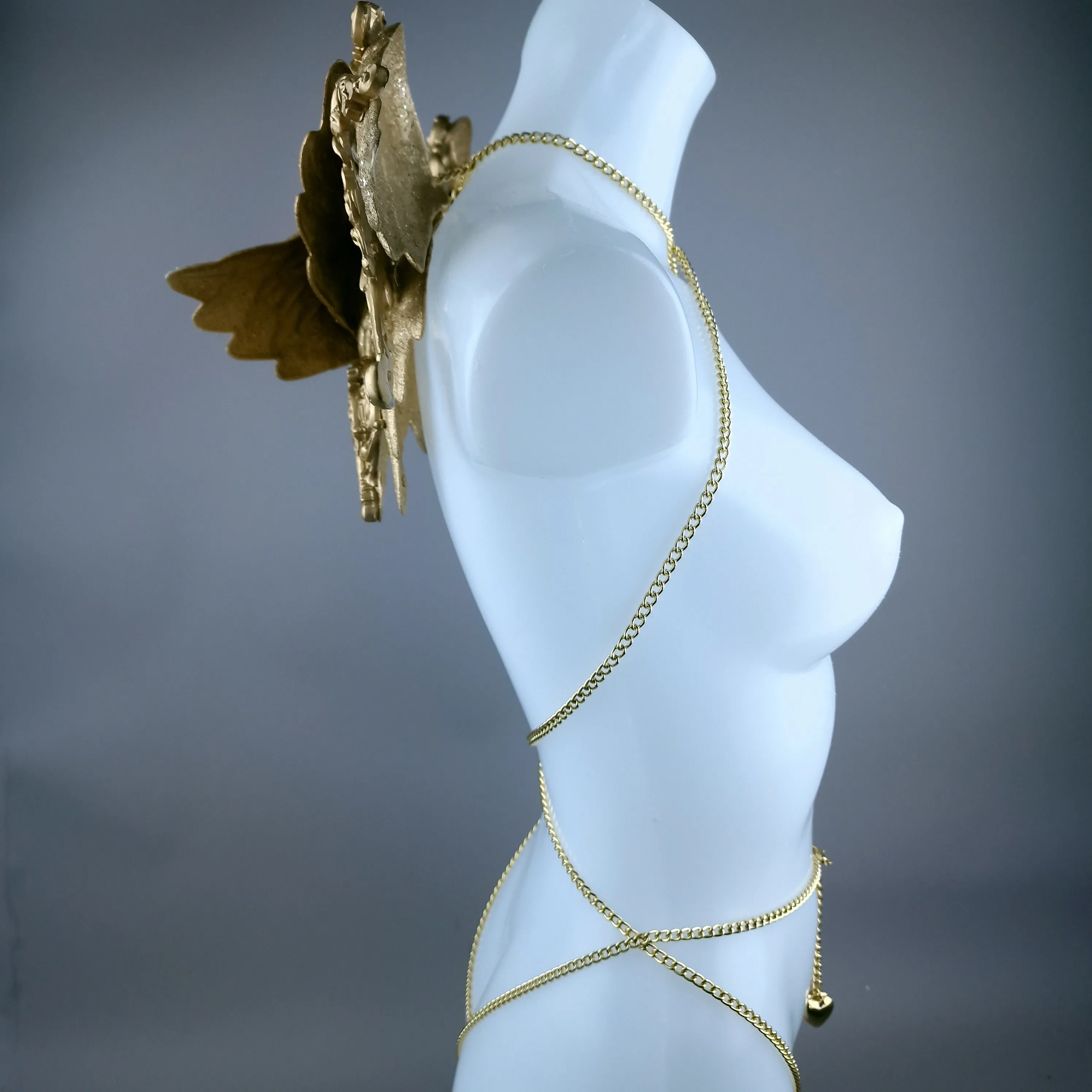 "Host" Gold Filigree Wings Body Jewellery