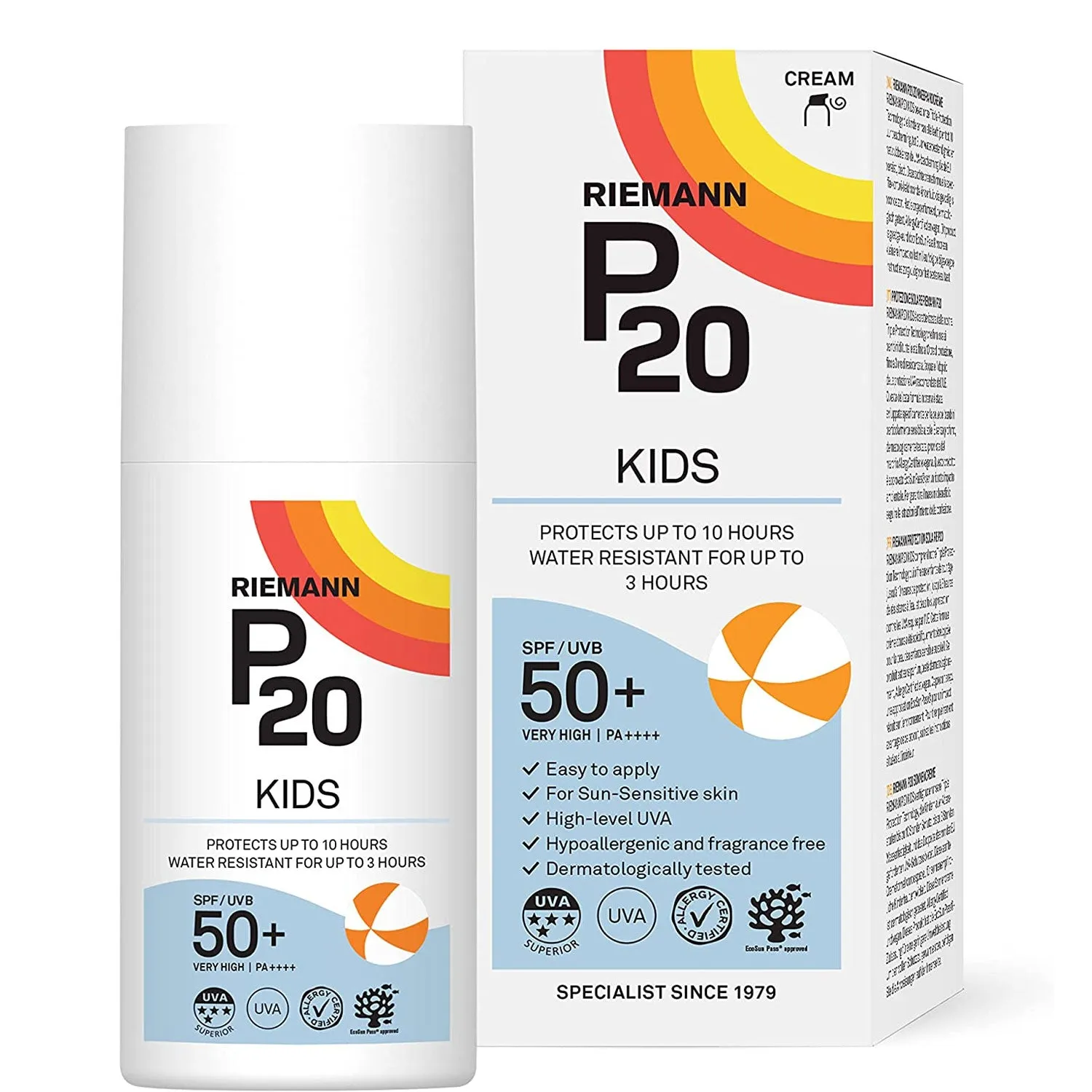 Riemann P20 SPF50  Suncare For Kids Very High Sunscreen Cream 200ml