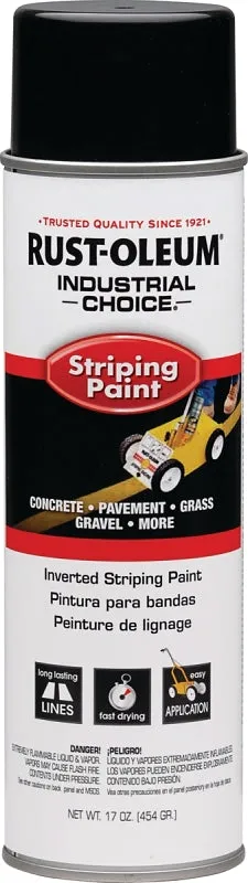 Rust-Oleum 1677838 Inverted Marking Spray Paint, Flat/Matte, Black, 18 oz, Can :CAN: QUANTITY: 1