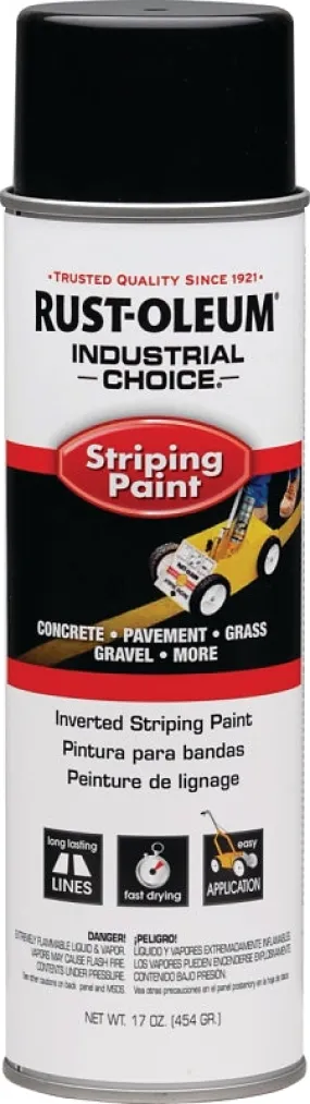 Rust-Oleum 1677838 Inverted Marking Spray Paint, Flat/Matte, Black, 18 oz, Can :CAN: QUANTITY: 1