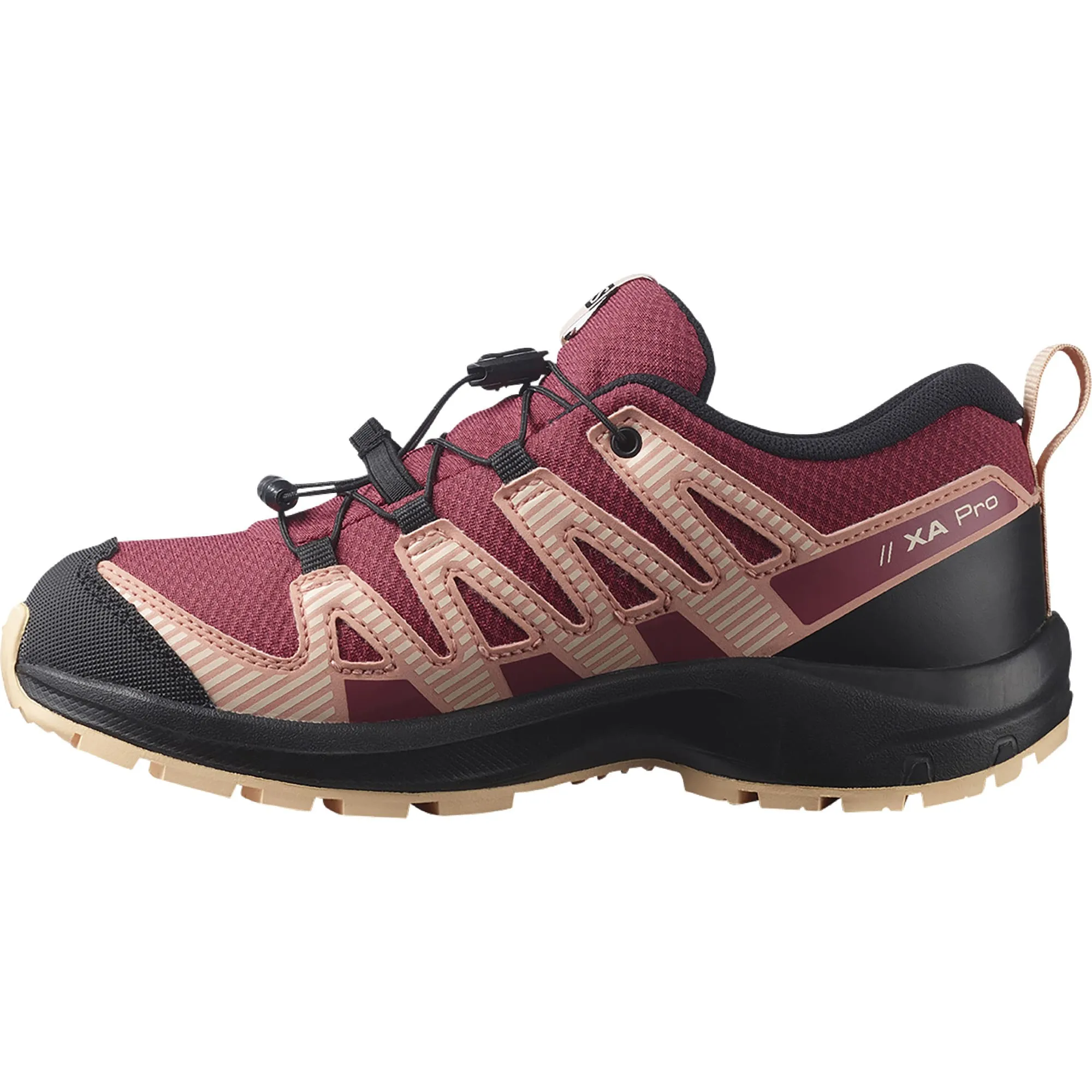 Salomon Juniors&#x27; XA Pro V8 CSWP Earth Red/Black/Almond Cream | Buy Salomon Juniors&#x27; XA Pro V8 CSWP Earth Red/Black/Almond Cream here | Outnorth
