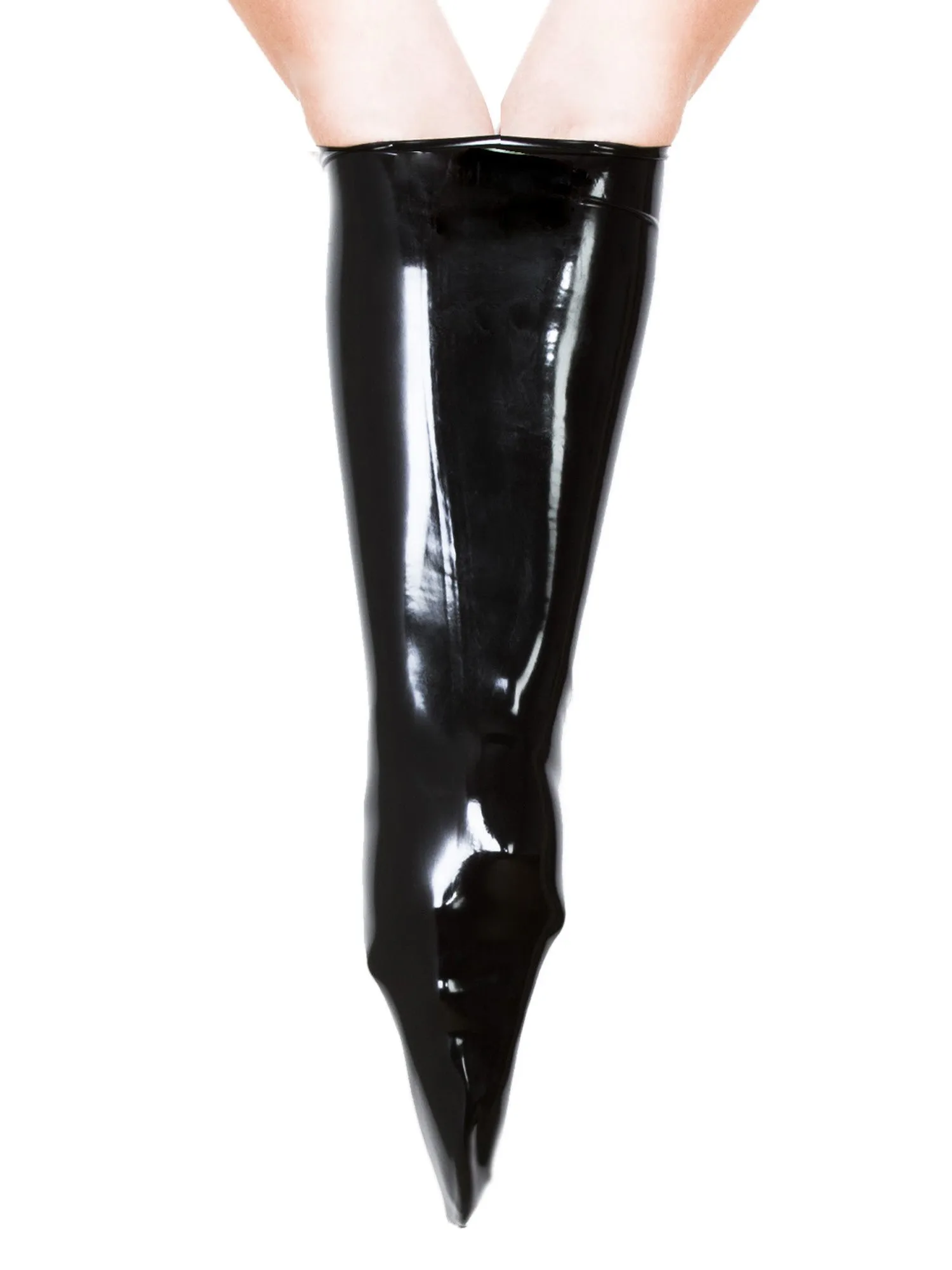 Seamless Rubber Fisting Mitt Black