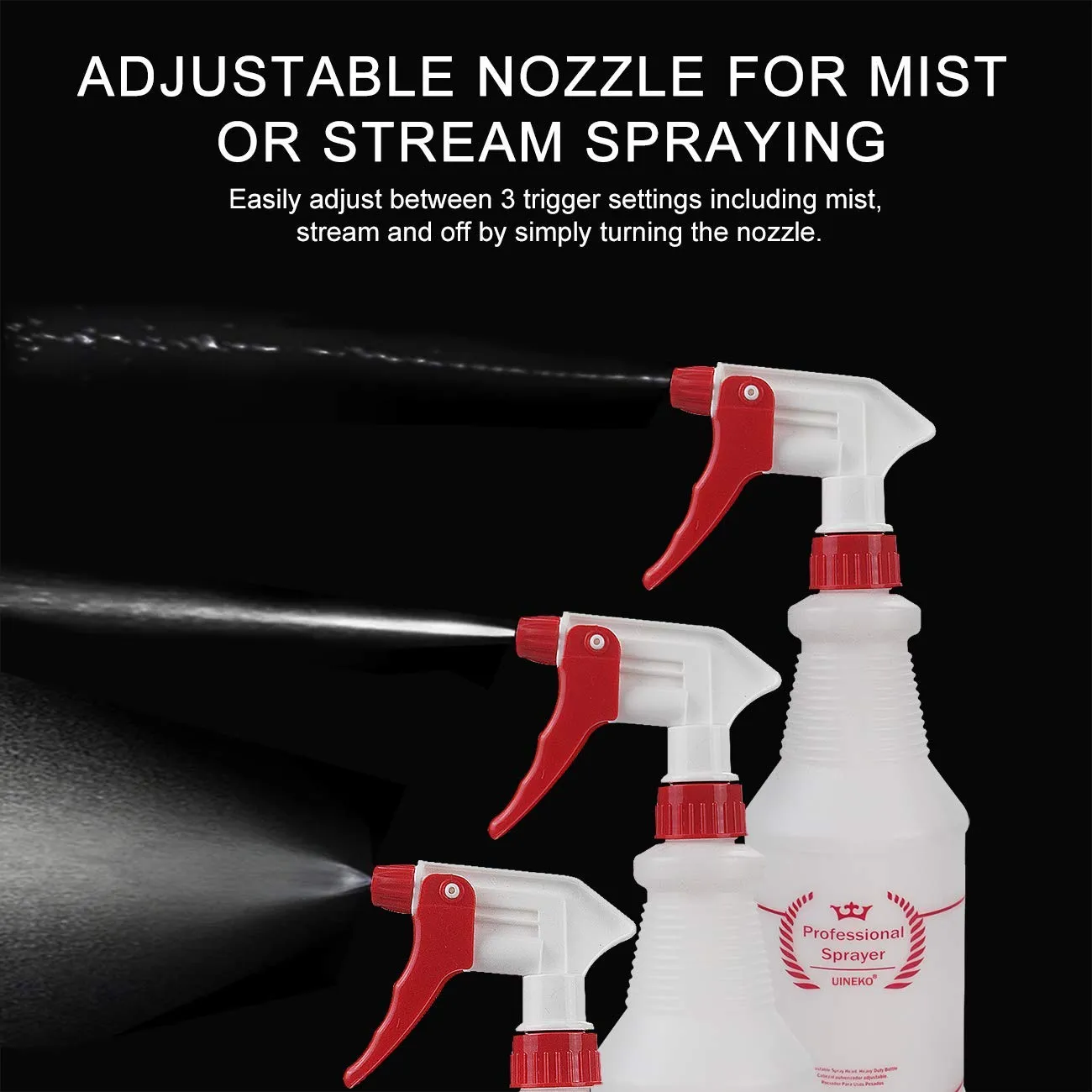 Uineko Plastic Spray Bottle, 24 OZ