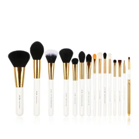 White Essential 15 Pcs Makeup Brush Set T103